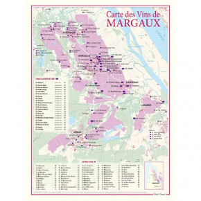 Carte Vignoble Margaux 30x40