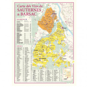 Carte vignoble Sauternes &...