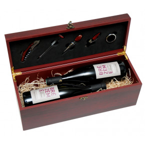 Coffret bois 2 bouteilles...