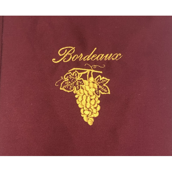 Tablier de Chai Brodé Bordeaux