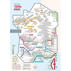 Carte de France AOP LES STATIONS Pétillante 50x70 cm