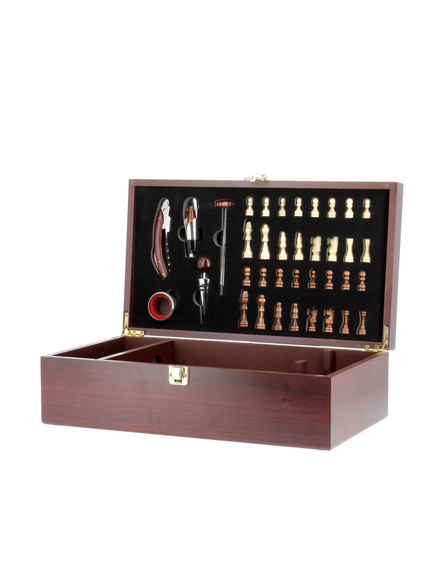 Coffret bouteille de vin + 5 accessoires