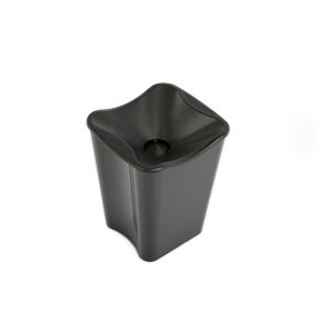 Crachoir carré NOIR 3.5 L - Avec couvercle noir