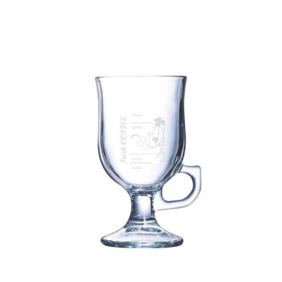 Verres Irish Coffee - Gradué - Décor blanc sur paraison - set de 6