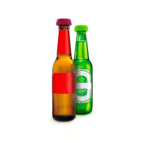 Bouchons à bière silicone (Noir/Vert) (pack de 2)