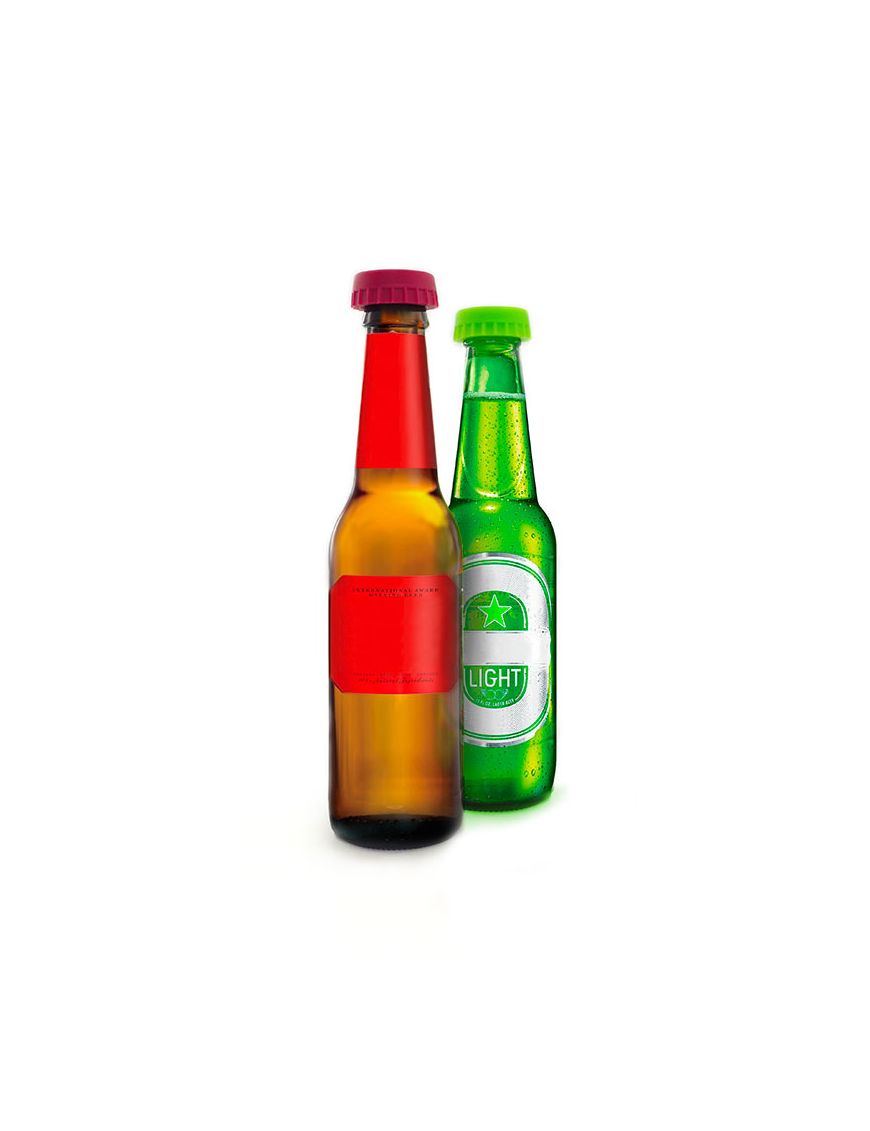 Bouchons à bière silicone (Noir/Vert) (pack de 2)
