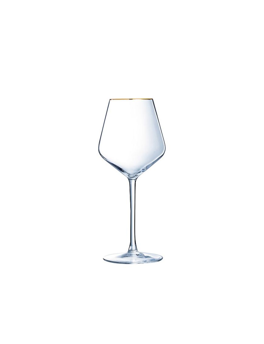 Verres ULTIME 47 cl avec liseré doré P7631A - Set de 4