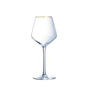 Verres ULTIME 38 cl avec liseré doré (P7630) - Set de 4