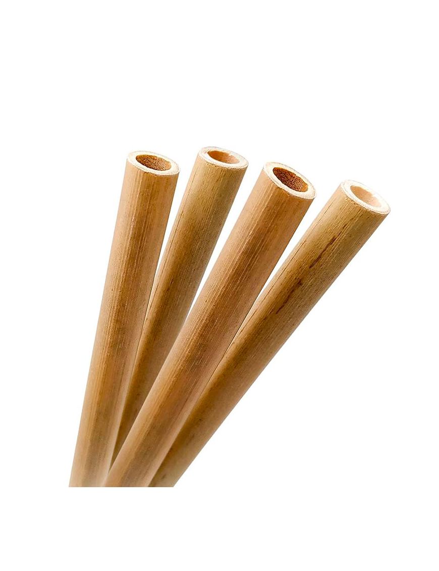 Pailles bambou avec goupillon (boite de 4)