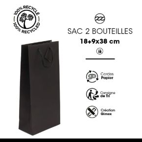 Sac Magnum Noir Mat 175gr poignées cordelières
