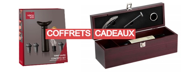 coffrets cadeaux accessoires vin